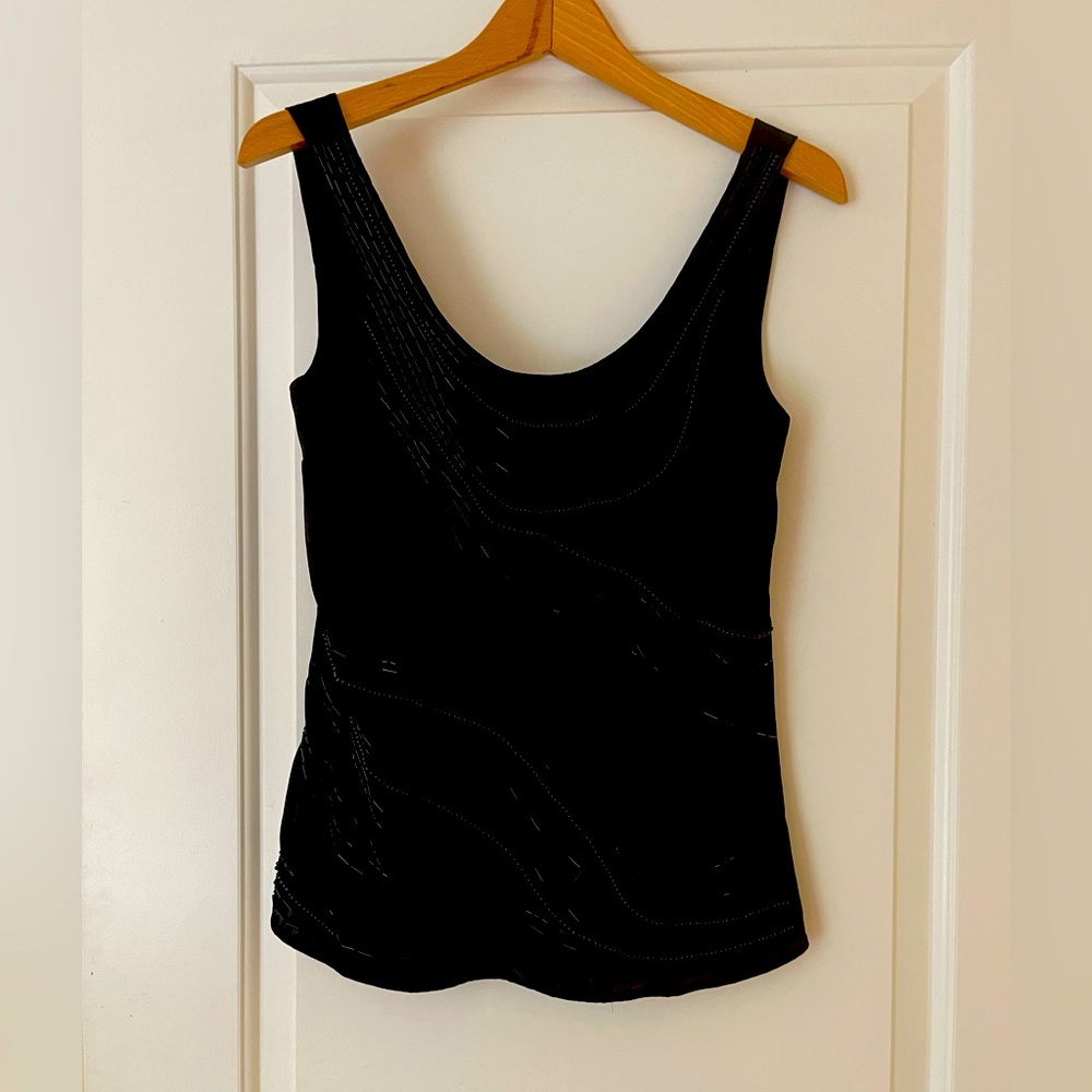 Banana Republic beaded sleeveless top.